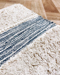 Sass and Belle Blue scandi Boho tufted Rug