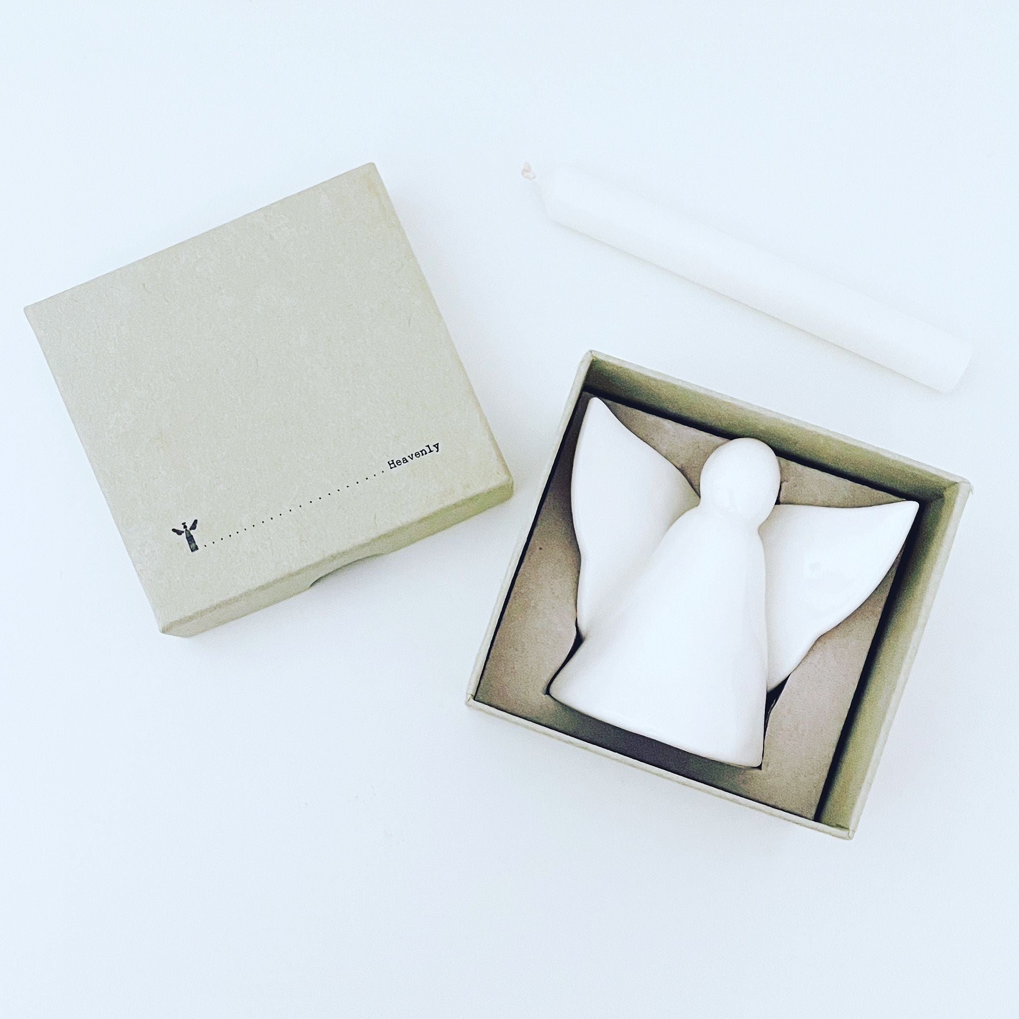 East of India Candle with holder-Angel