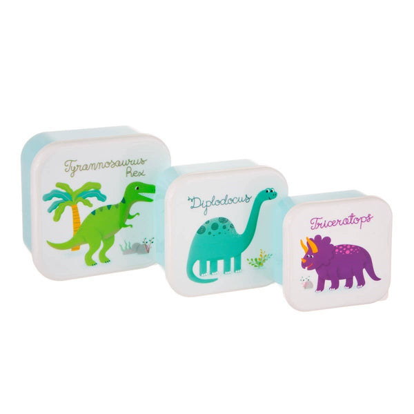 Set Of 3 Roarsome Dinosaurs Lunch Boxes