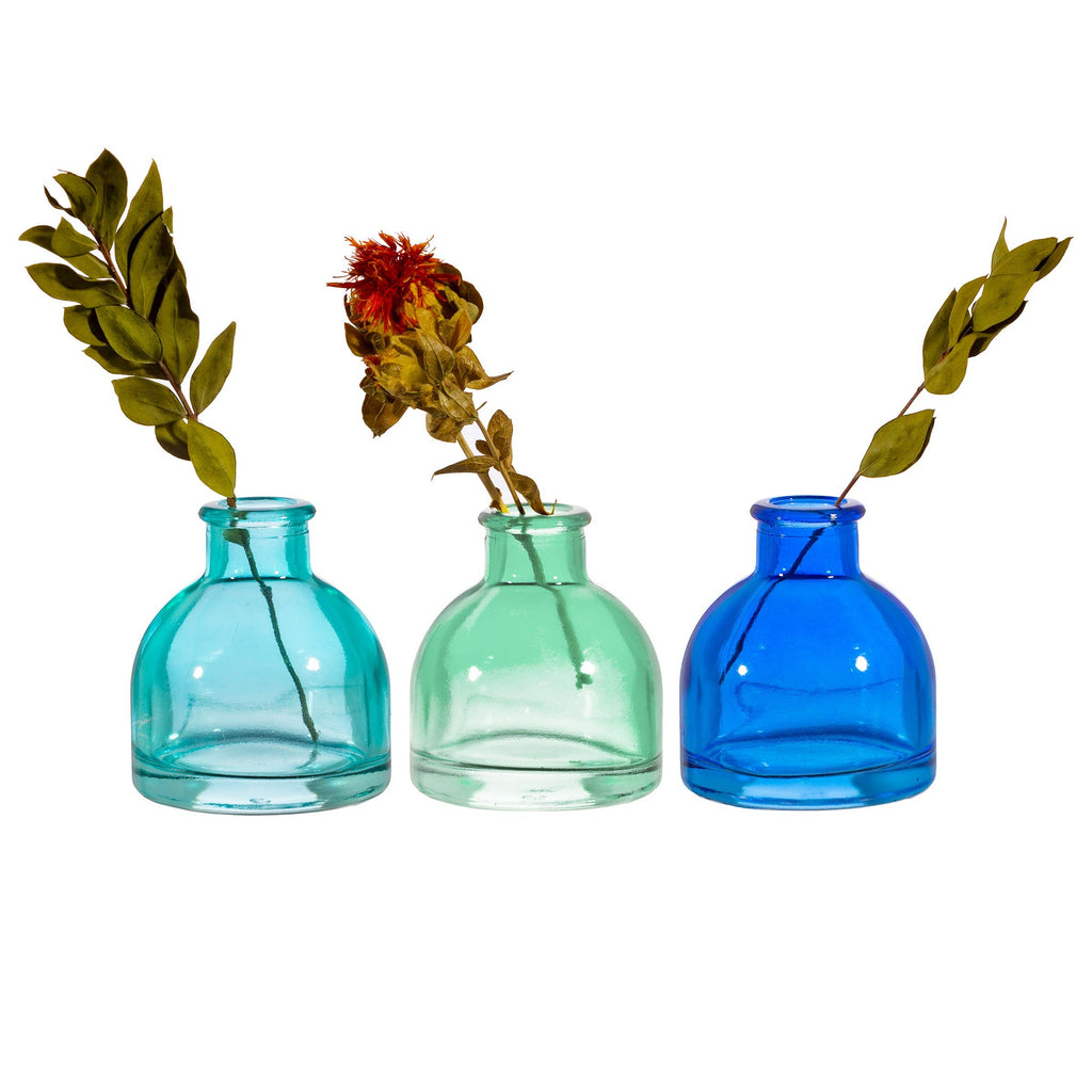 Sass and Belle Cool Toned Mini Bud Vases - Set Of 3