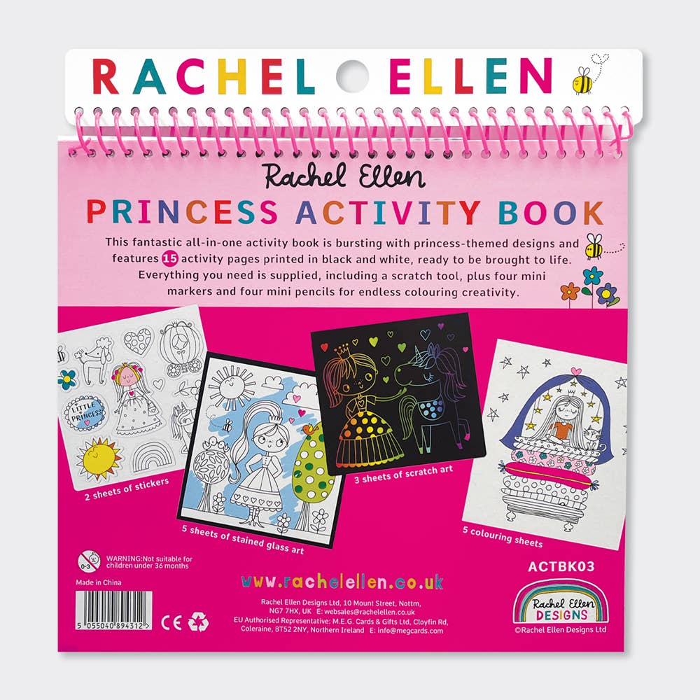 Activity Book with Scratch Art & Stickers - Princess