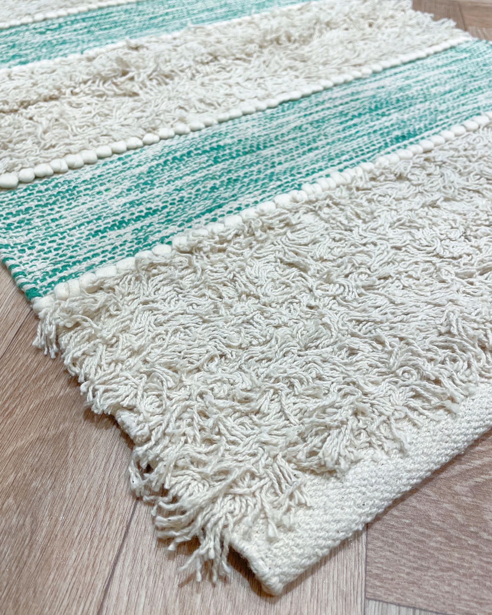 Sass and Belle Scandi Boho Tufted Stripe Rug