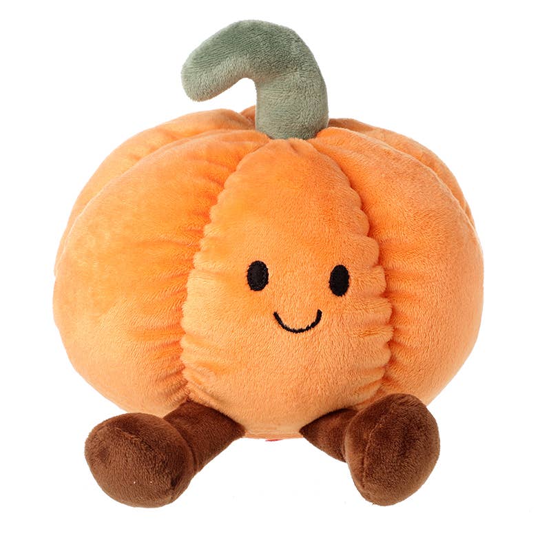ORANGE FABRIC PUMPKIN DOORSTOP