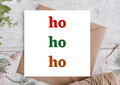 Retro Pop Ho Ho Ho Merry Christmas Card