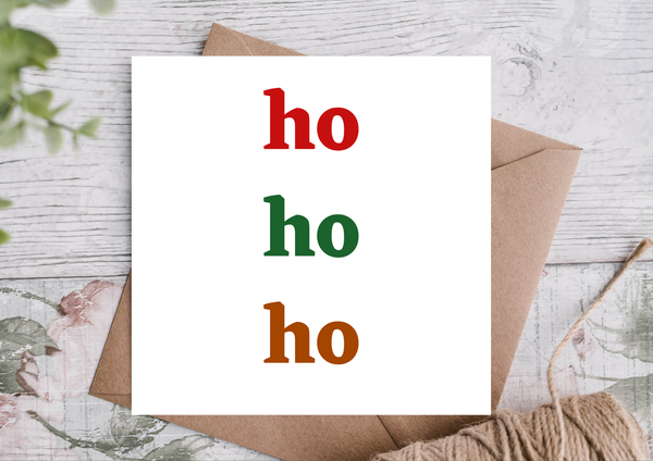 Retro Pop Ho Ho Ho Merry Christmas Card