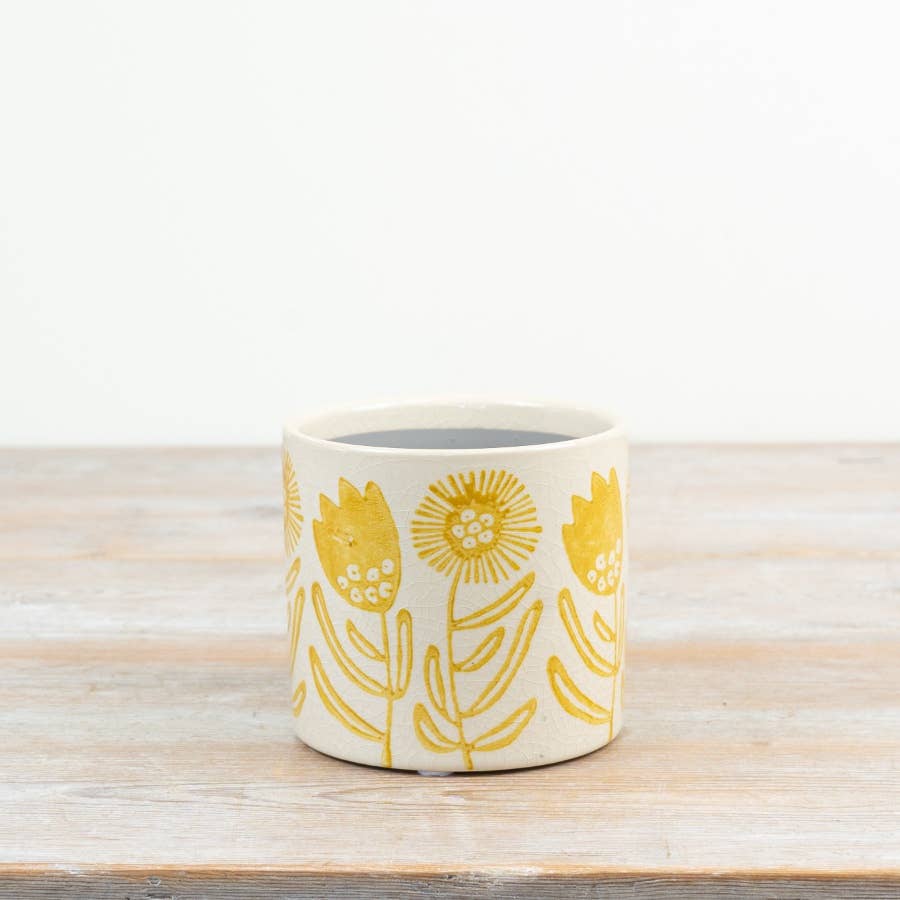 Yellow Sunflower Planter