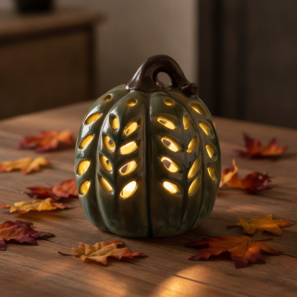 GREEN CERAMIC SQUASH LED