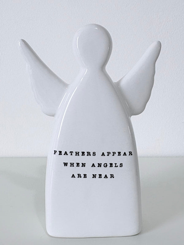 'feathers Appear...' Angel Ornament, 11.5cm