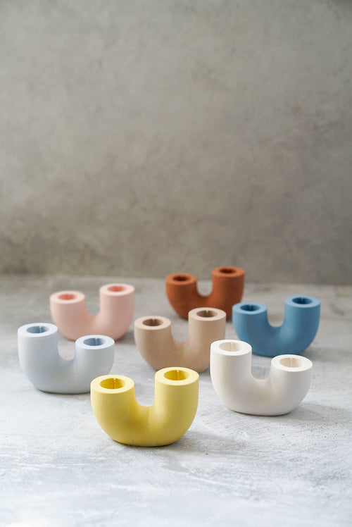 Home Decor U Shape  Dinner Candle Holder