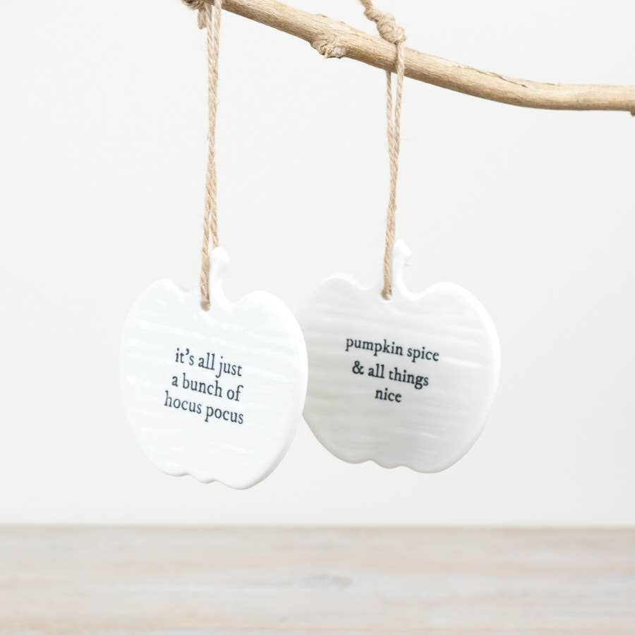 Pumpkin Spice Ceramic Hanger