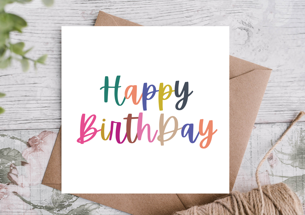 Rainbow Happy Birthday Card