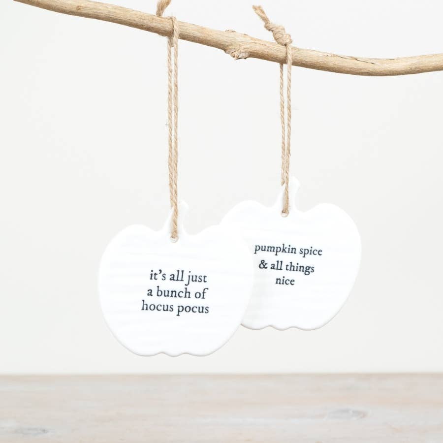 Pumpkin Spice Ceramic Hanger